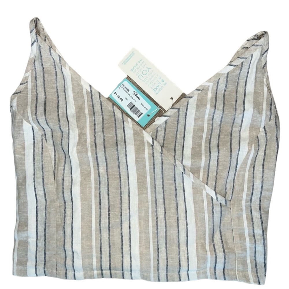 NWT Shore striped cropped tank top perfect for the summer. Made in USA